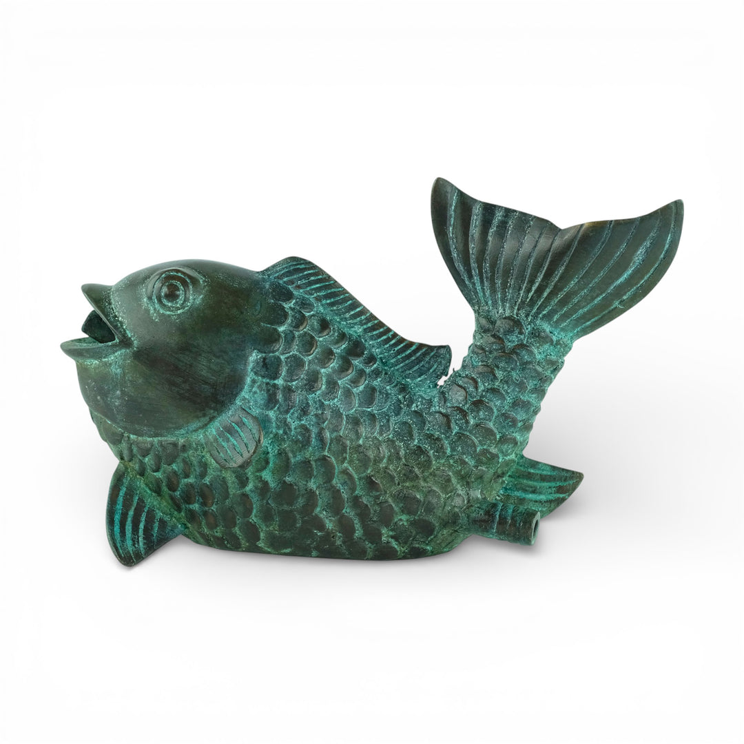 Fischbrunnen und Skulptur aus Bronze (klein)