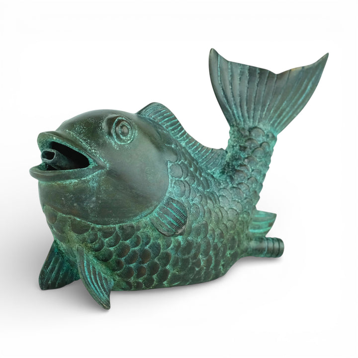 Fischbrunnen und Skulptur aus Bronze (klein)