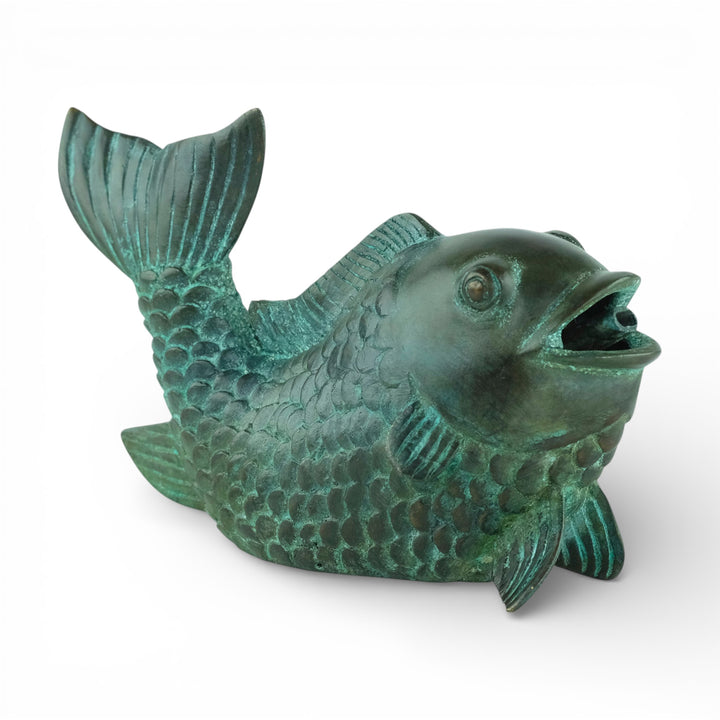 Fischbrunnen und Skulptur aus Bronze (klein)