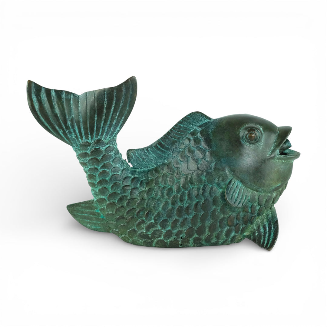 Fischbrunnen und Skulptur aus Bronze (klein)