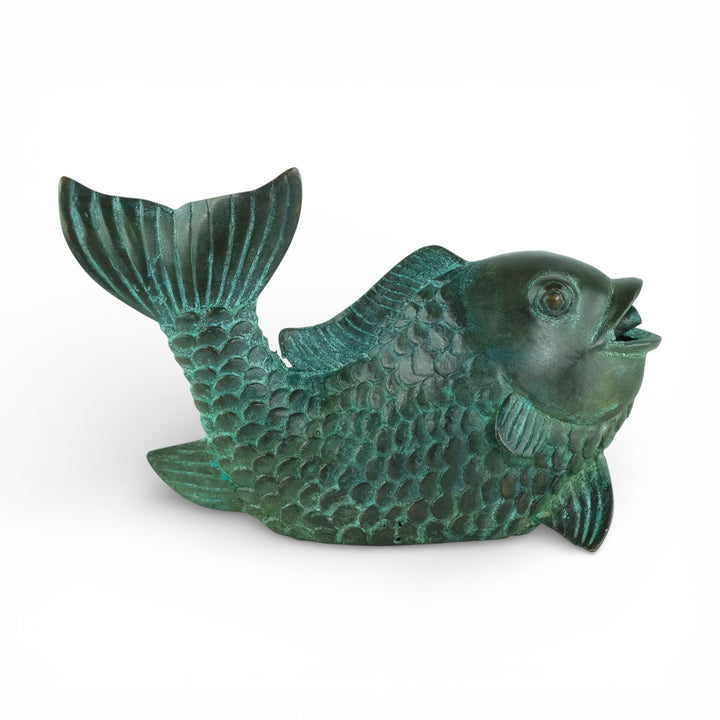 Fischbrunnen und Skulptur aus Bronze (klein)