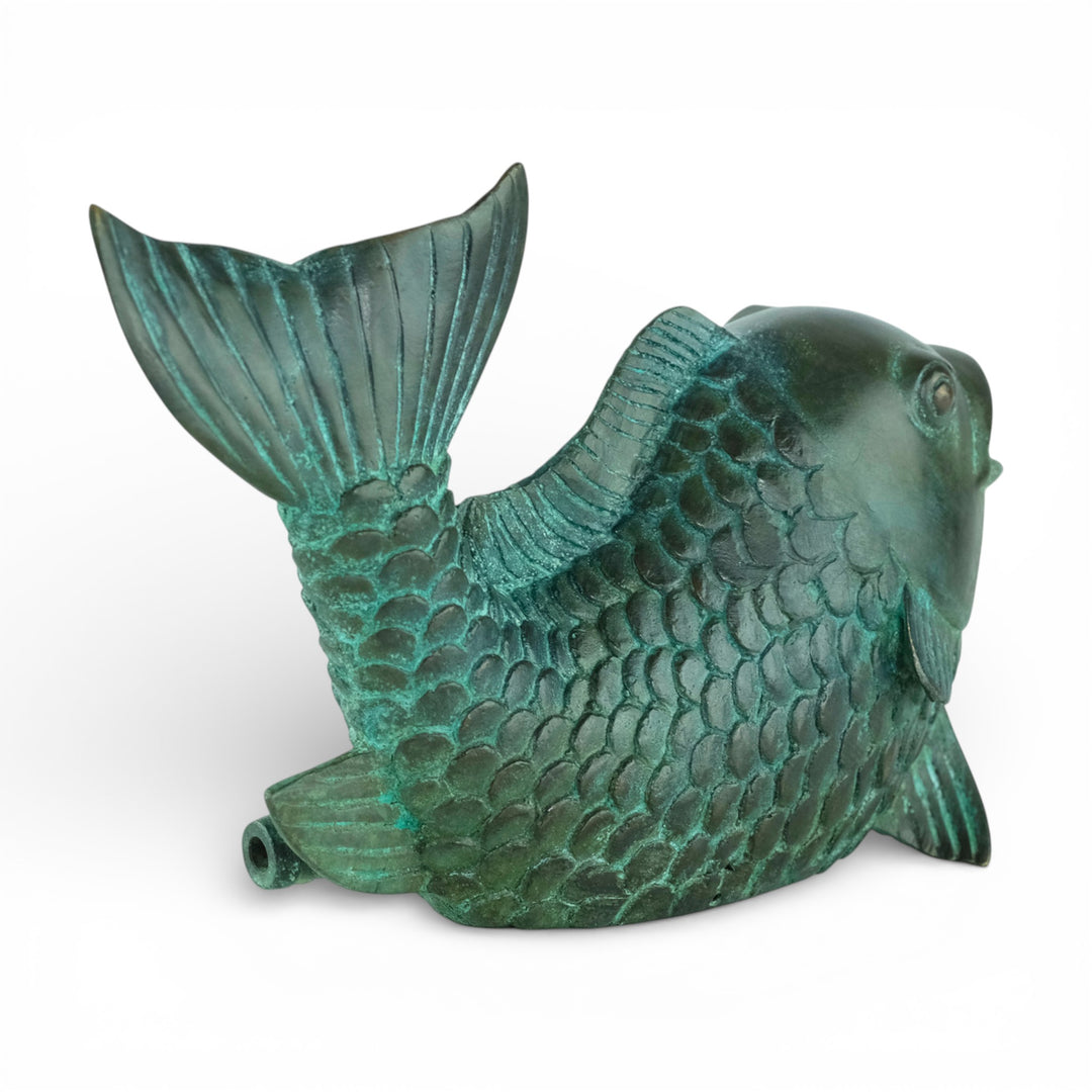Fischbrunnen und Skulptur aus Bronze (klein)
