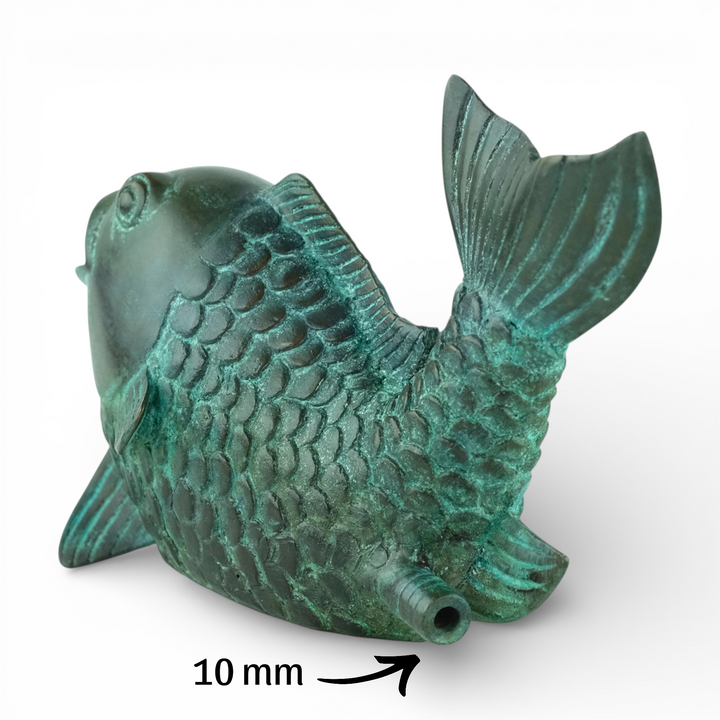 Fischbrunnen und Skulptur aus Bronze (klein)