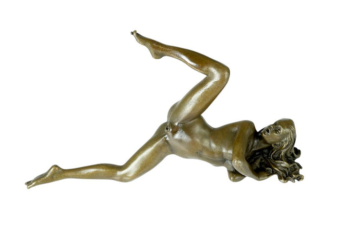 Bronze sculpture of a male and female couple having sex