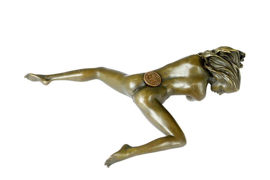 Bronze sculpture of a male and female couple having sex