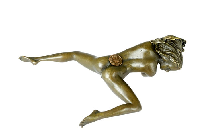 Bronze sculpture of a male and female couple having sex