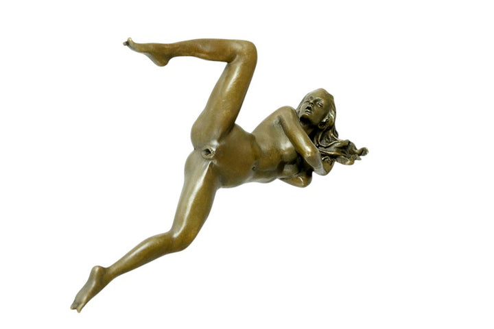 Bronze sculpture of a male and female couple having sex