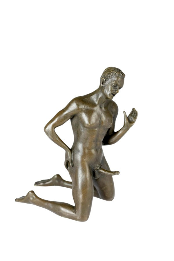 Bronze sculpture of a male and female couple having sex