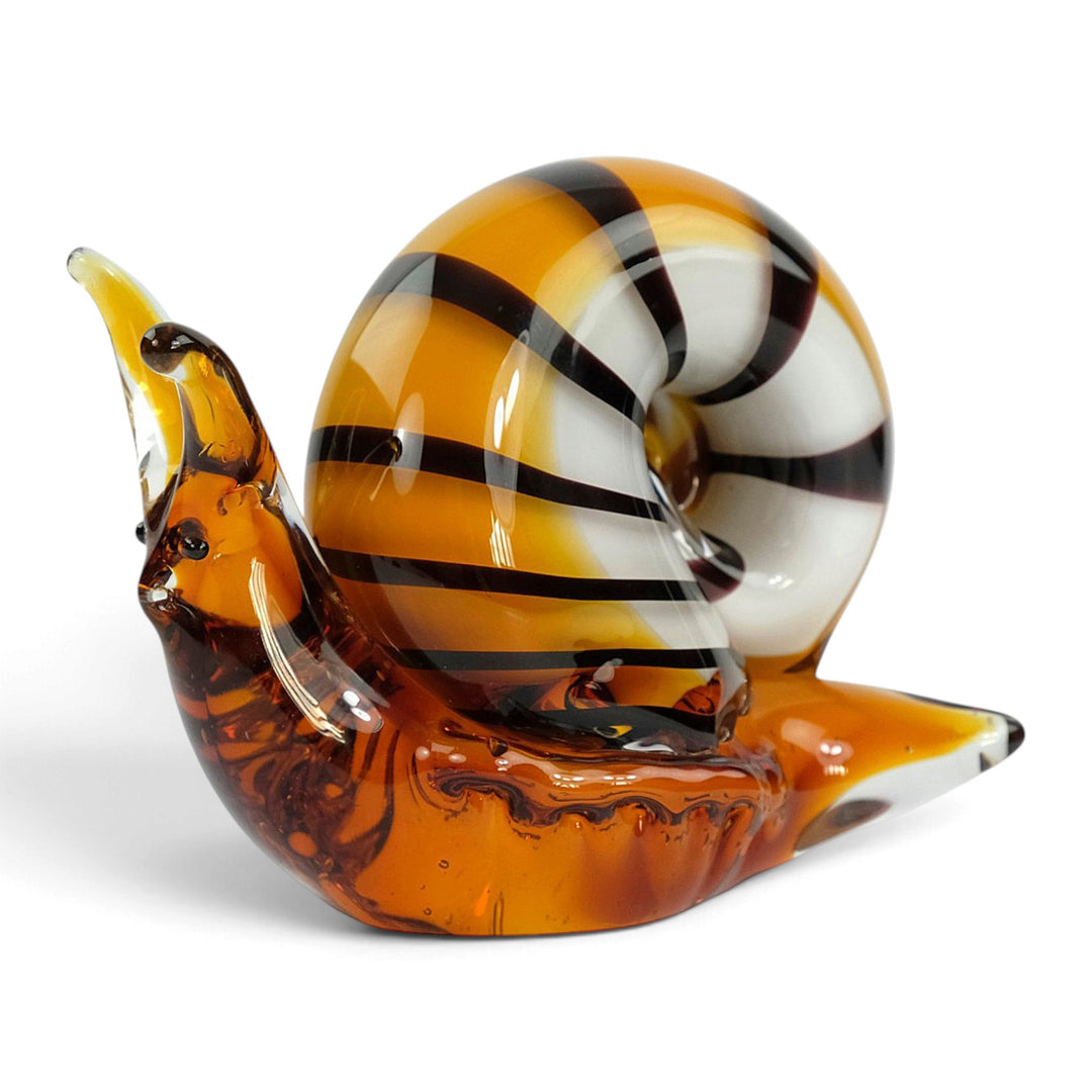 Escultura de cristal de un caracol al estilo de Murano