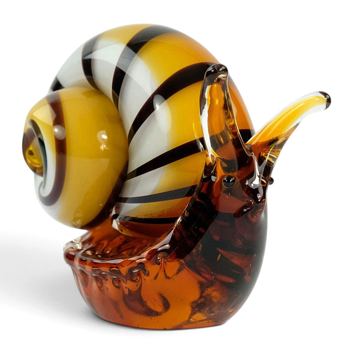 Escultura de cristal de un caracol al estilo de Murano