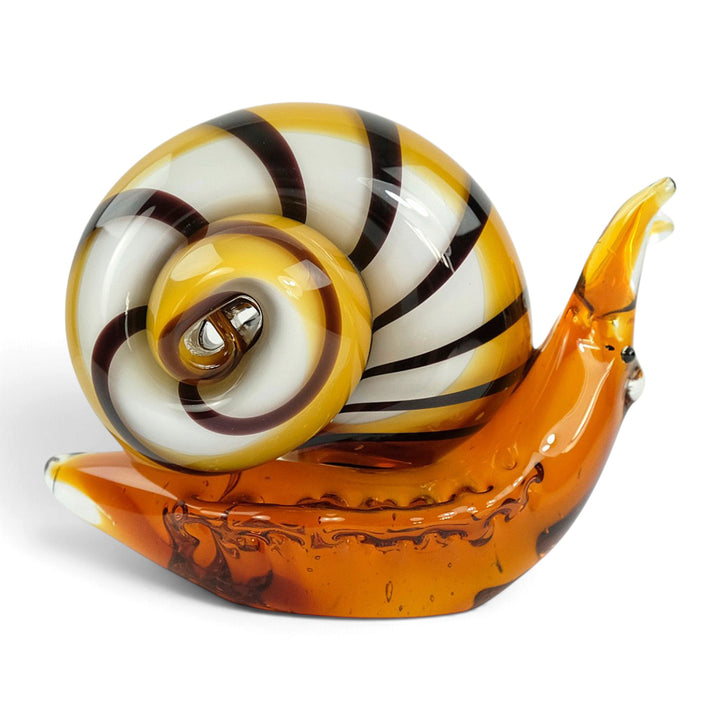 Escultura de cristal de un caracol al estilo de Murano
