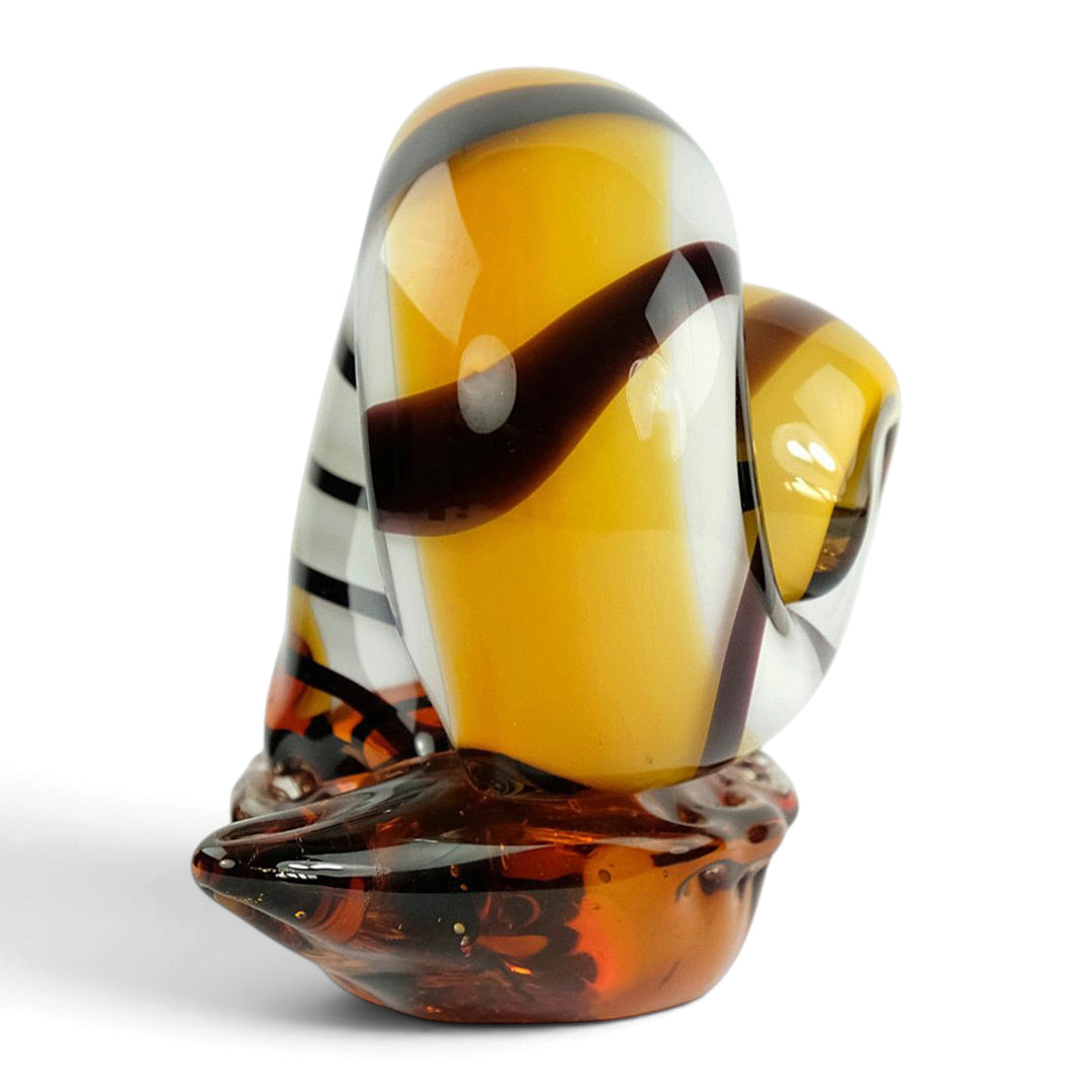 Escultura de cristal de un caracol al estilo de Murano