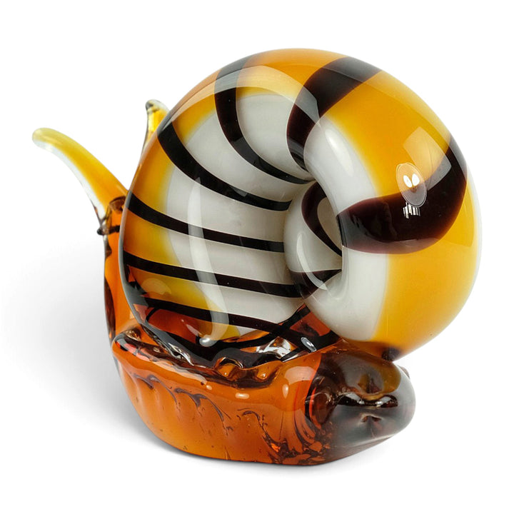 Escultura de cristal de un caracol al estilo de Murano