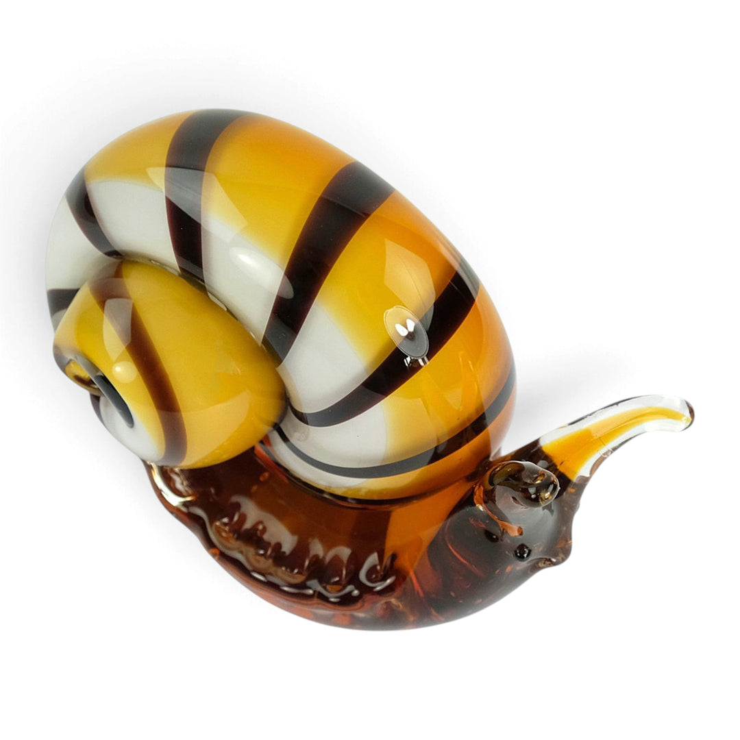 Escultura de cristal de un caracol al estilo de Murano