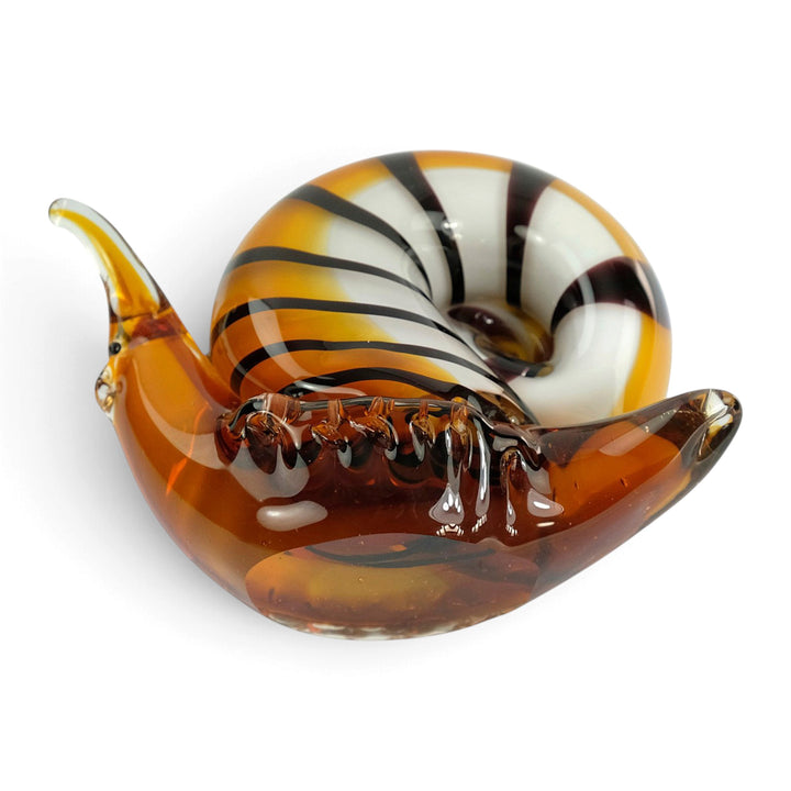 Escultura de cristal de un caracol al estilo de Murano