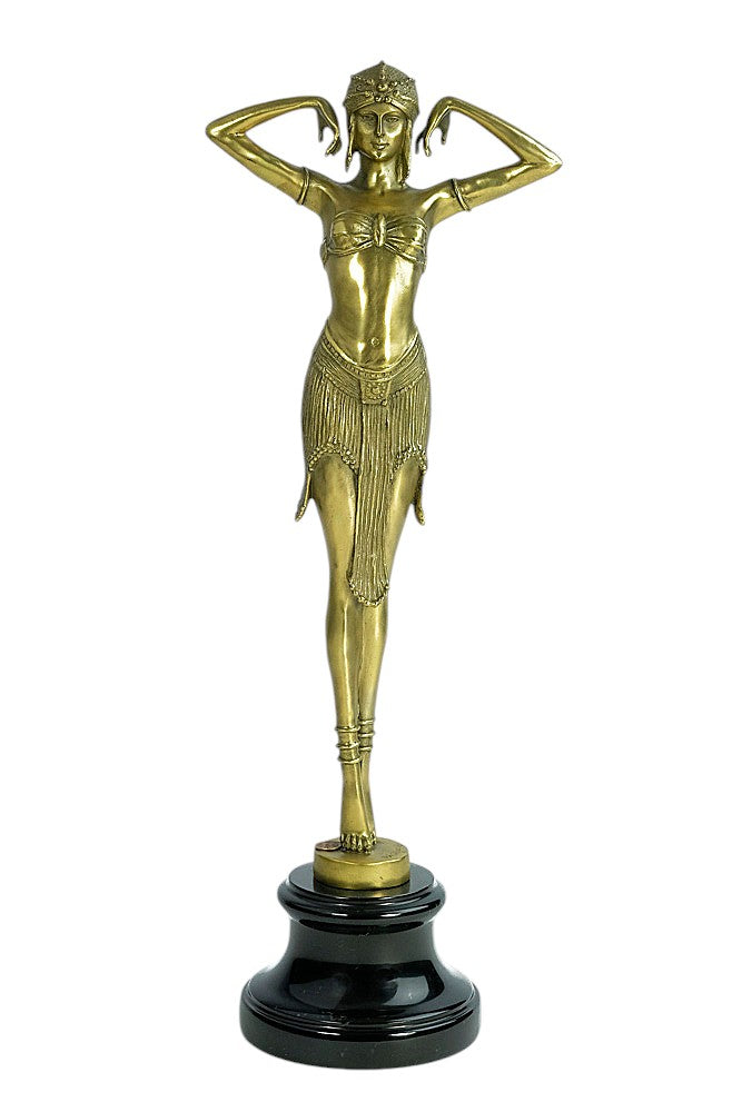 Bronze sculpture of an Egyptian 'Scarab' dancer after Chiparus