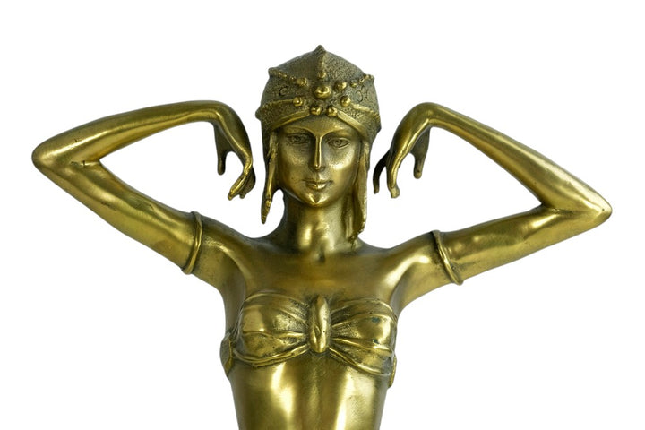 Bronze sculpture of an Egyptian 'Scarab' dancer after Chiparus