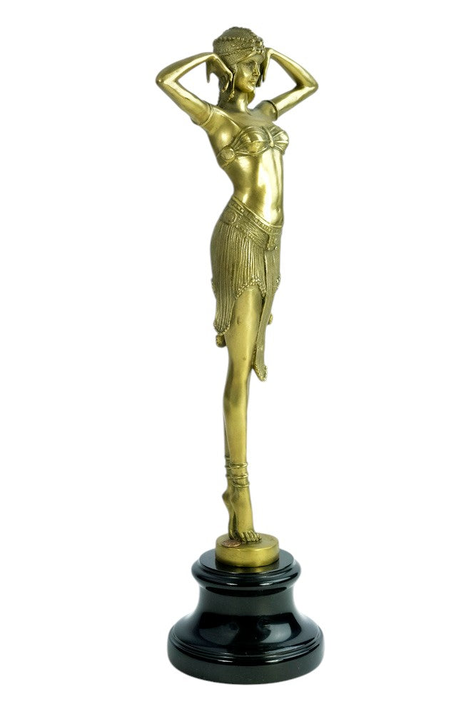 Bronze sculpture of an Egyptian 'Scarab' dancer after Chiparus