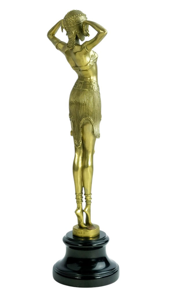 Bronze sculpture of an Egyptian 'Scarab' dancer after Chiparus