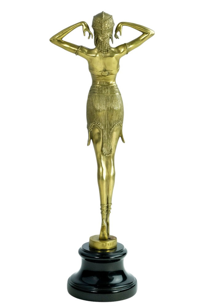 Bronze sculpture of an Egyptian 'Scarab' dancer after Chiparus