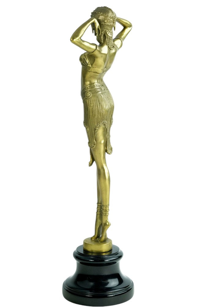 Bronze sculpture of an Egyptian 'Scarab' dancer after Chiparus