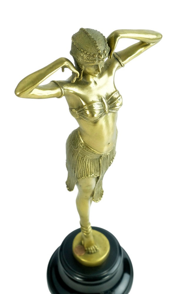 Bronze sculpture of an Egyptian 'Scarab' dancer after Chiparus