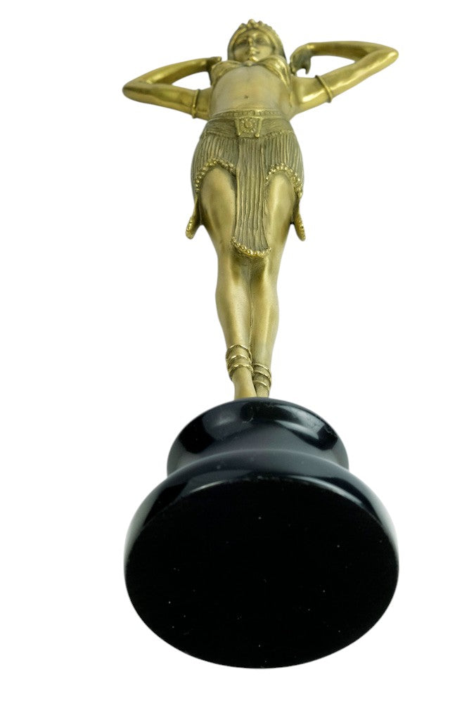 Bronze sculpture of an Egyptian 'Scarab' dancer after Chiparus