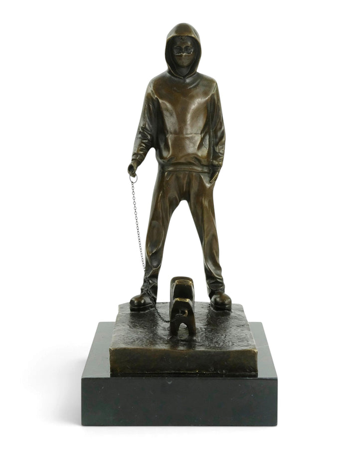 Bronze Sculpture of Choose Your Weapon after Banksy