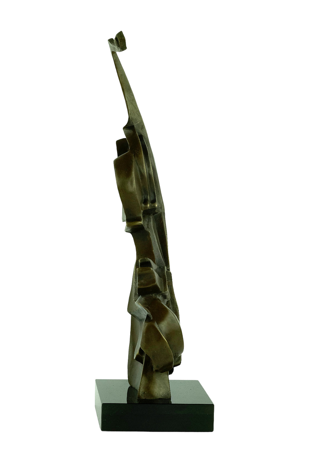 Abstract bronze sculpture of a violin after Salvador Dali