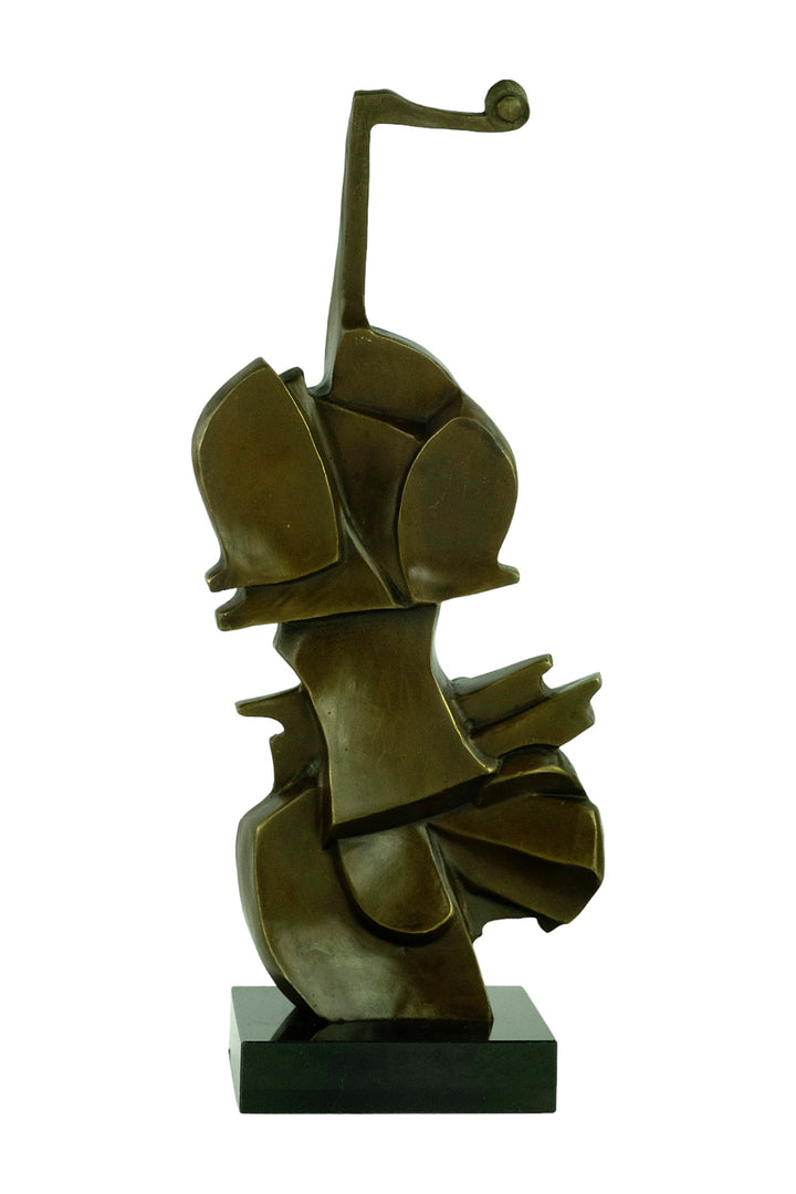Abstract bronze sculpture of a violin after Salvador Dali