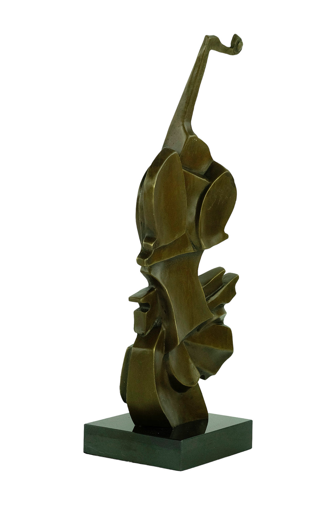 Abstract bronze sculpture of a violin after Salvador Dali