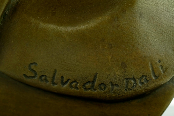 Abstract bronze sculpture of a violin after Salvador Dali