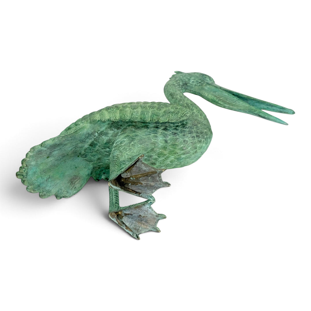 Paar bronzen pelikanen sculpturen 
