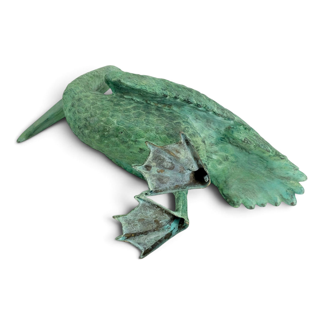 Paar bronzen pelikanen sculpturen 