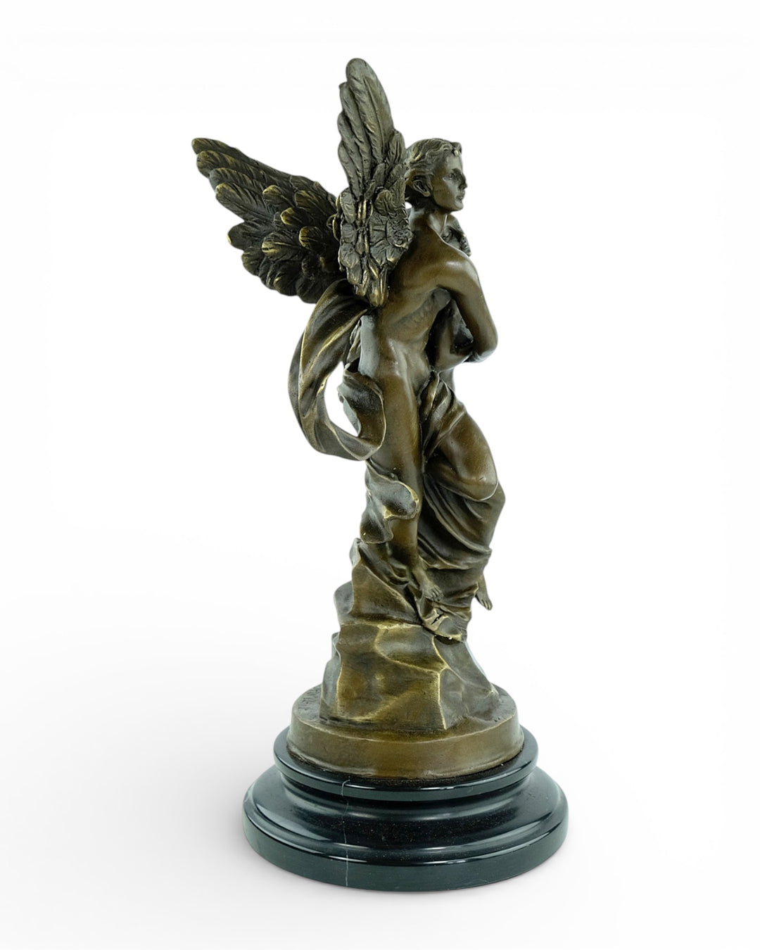 Bronzen beeld van Cupido en Psyche