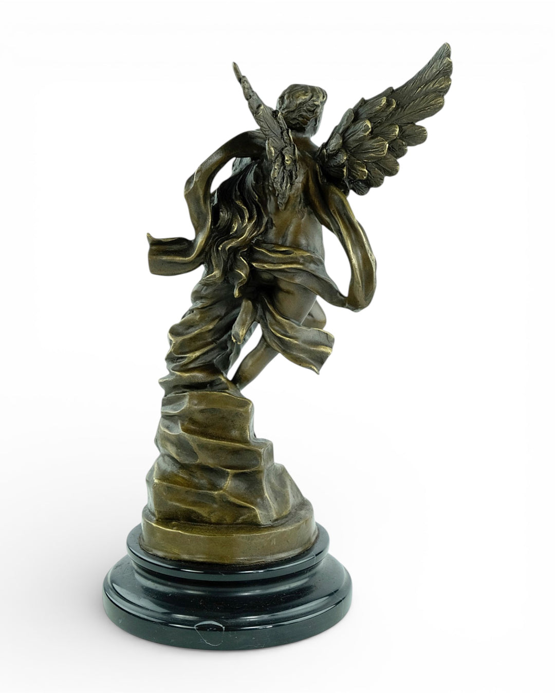 Bronzen beeld van Cupido en Psyche