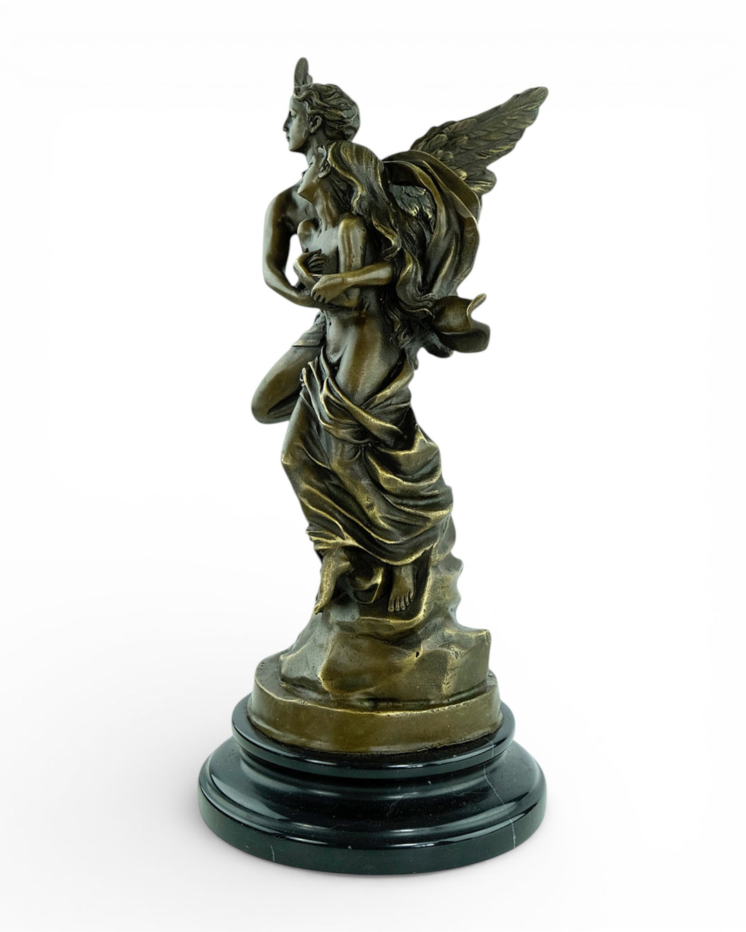 Bronzen beeld van Cupido en Psyche