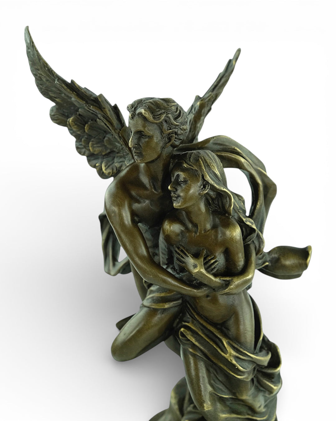 Bronzen beeld van Cupido en Psyche