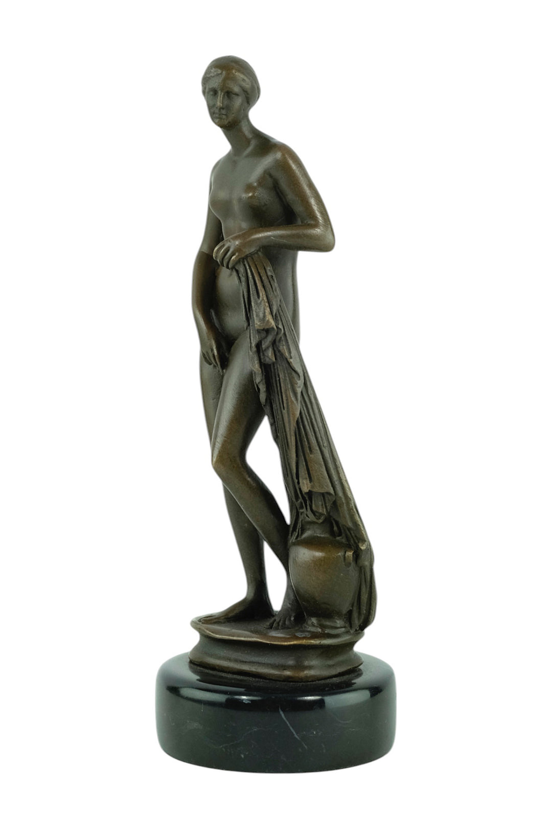 Bronze sculpture of a bathing female