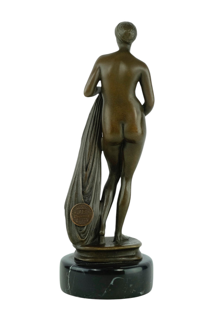 Bronze sculpture of a bathing female