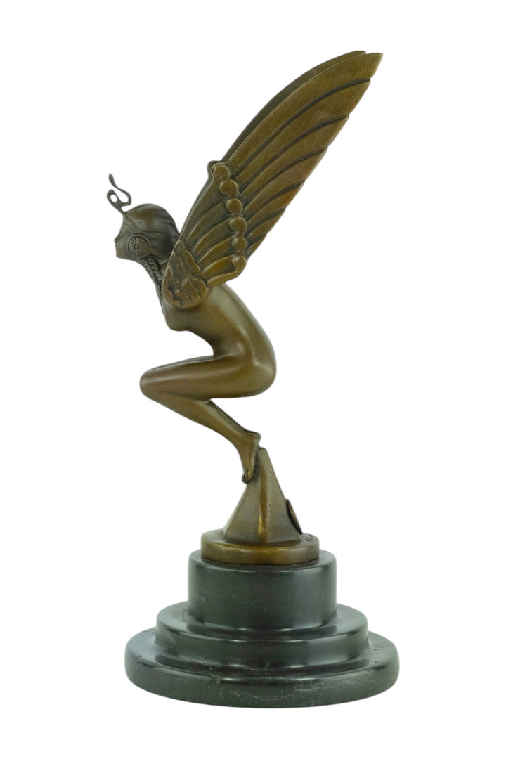 Bronze sculpture of a winged Egyptian female - Art Deco style car mascot