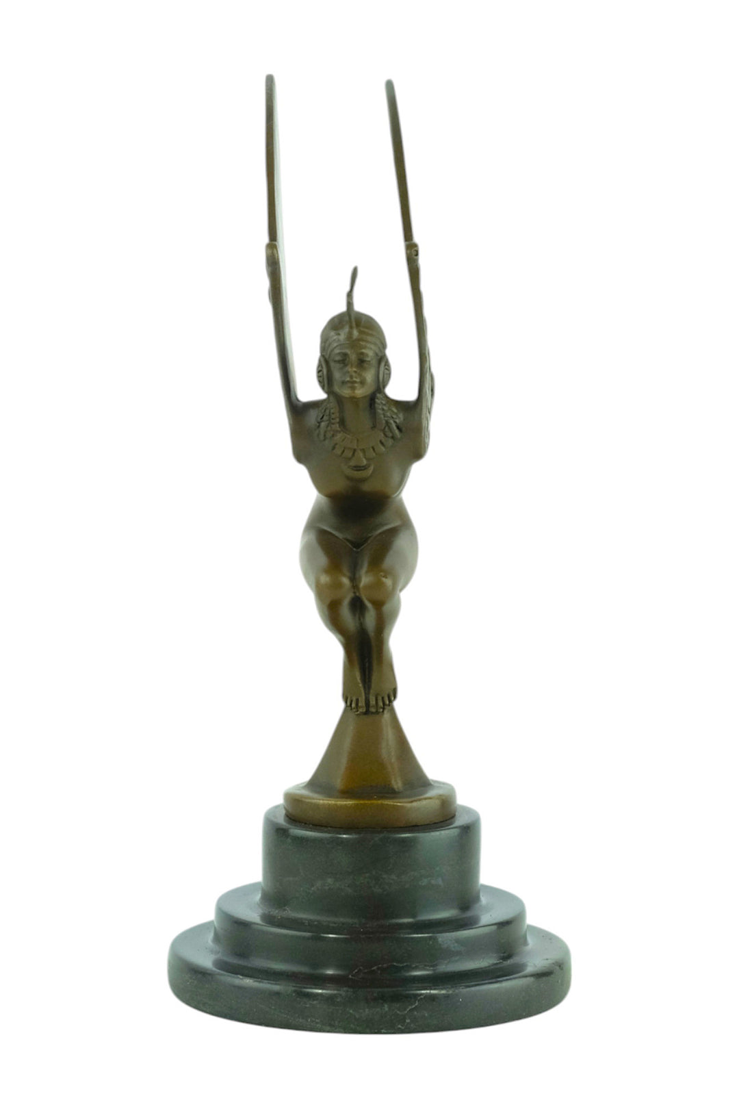 Bronze sculpture of a winged Egyptian female - Art Deco style car mascot