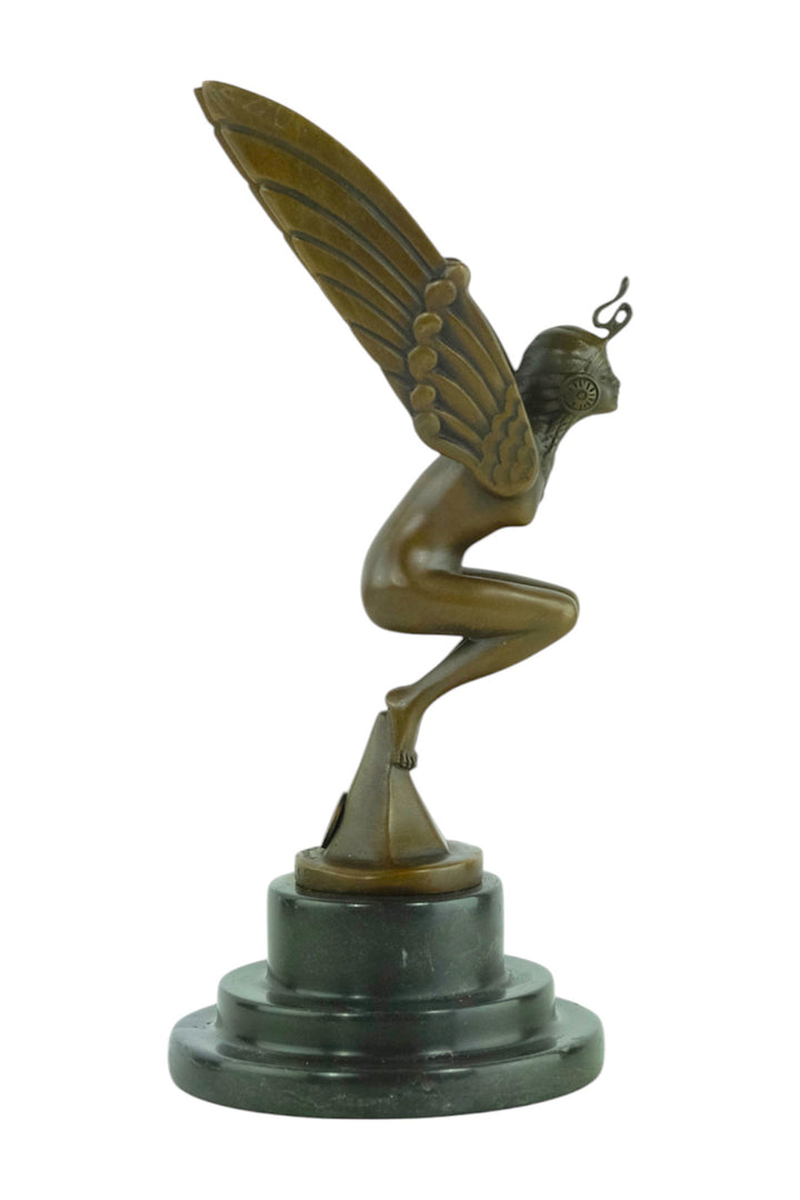 Bronze sculpture of a winged Egyptian female - Art Deco style car mascot