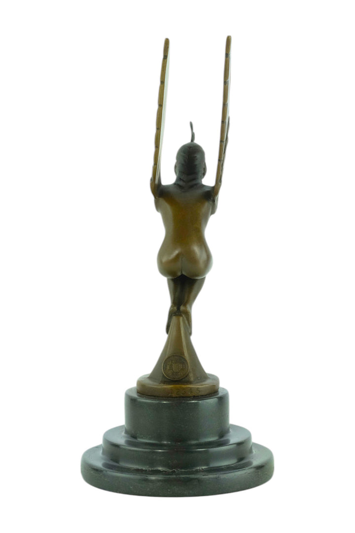 Bronze sculpture of a winged Egyptian female - Art Deco style car mascot