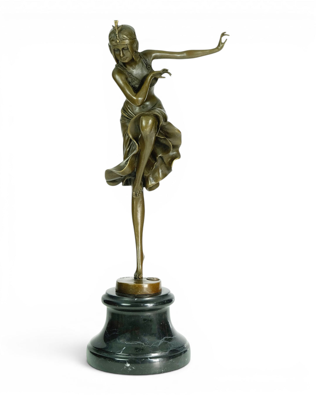 Bronze sculpture of a Hindu dancer in Art Deco style - after Chiparus
