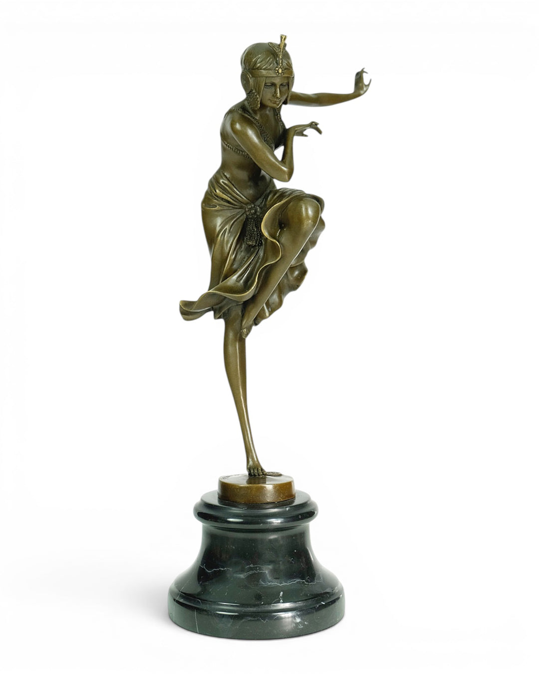 Bronze sculpture of a Hindu dancer in Art Deco style - after Chiparus