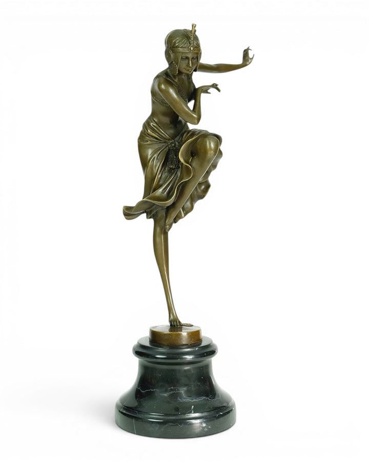 Bronze sculpture of a Hindu dancer in Art Deco style - after Chiparus