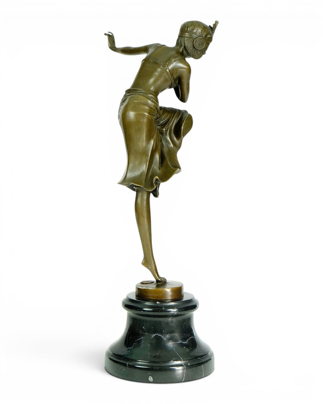 Bronze sculpture of a Hindu dancer in Art Deco style - after Chiparus