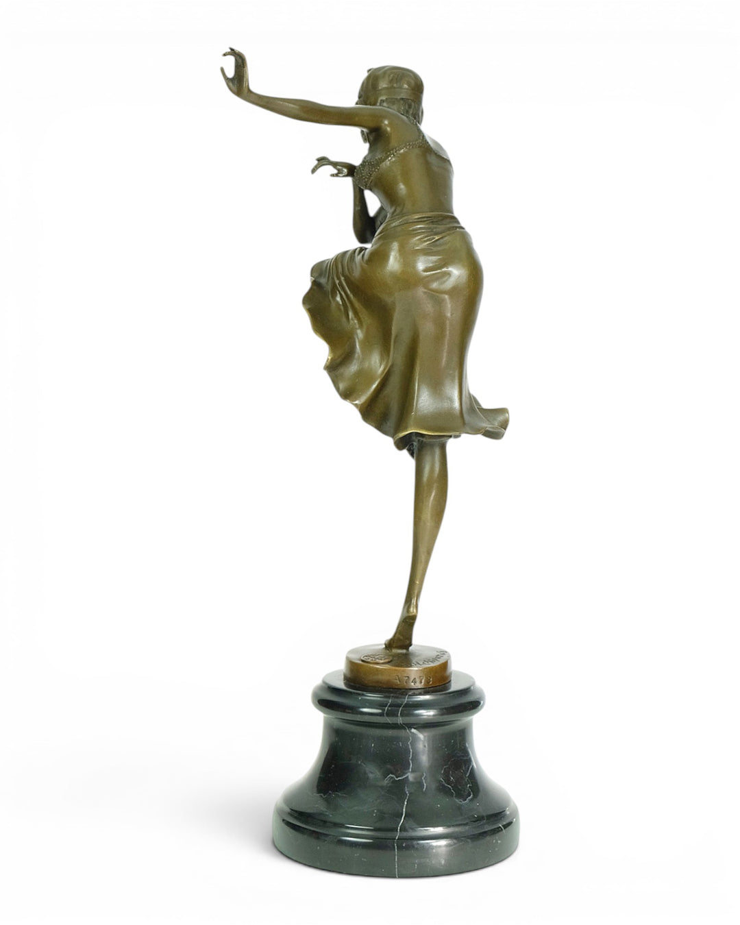 Bronze sculpture of a Hindu dancer in Art Deco style - after Chiparus