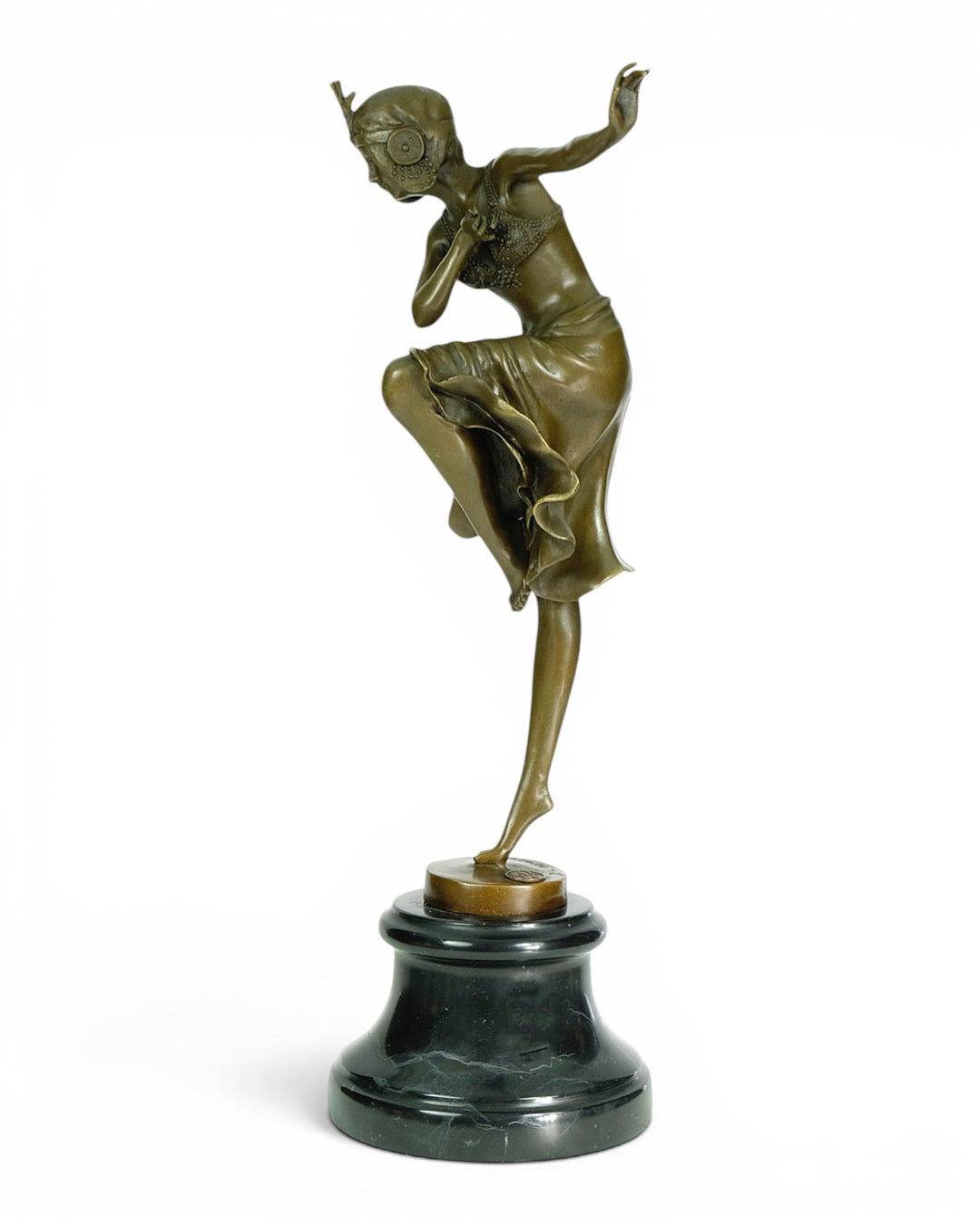 Bronze sculpture of a Hindu dancer in Art Deco style - after Chiparus